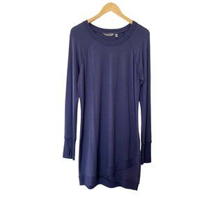 Athleta Womens Size M Criss Cross Dress Soft Comfortable Modal Blend Long Sleeve